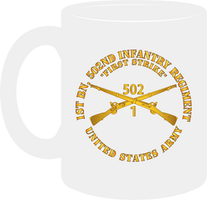 Army - 1st Battalion 502nd Infantry Regiment - First Strike - Infantry Branch - Mug