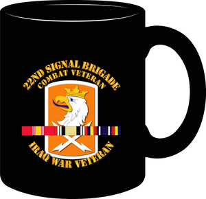 Army - 22nd Signal Bde - Iraq Vet  w SVC Ribbons (1) - mug