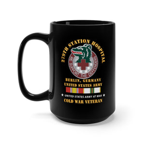 Black Coffee Mug 15oz - Army - 279th Station Hospital - Berlin, Germany w COLD SVC X 300