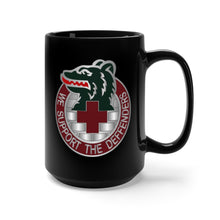 Load image into Gallery viewer, Black Coffee Mug 15oz - Army - 279th Station Hospital - DUI wo Txt X300
