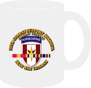 Army - 28th Cbt Sup Hospital - Iraq Vet  w SVC Ribbons  - mug