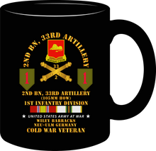 Load image into Gallery viewer, Army - 2nd Battalion 33rd Artillery - 1st Infantry Division - Germany with COLD Service Ribbons - Mug
