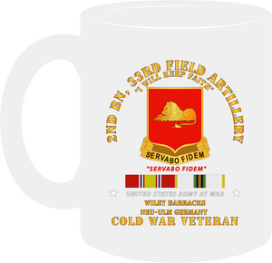 Army - 2nd Battalion 33rd Field Artillery - New Ulm Germany with Cold War Service Ribbons - Mug
