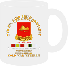 Load image into Gallery viewer, Army - 2nd Battalion 33rd Field Artillery - New Ulm Germany with Cold War Service Ribbons - Mug
