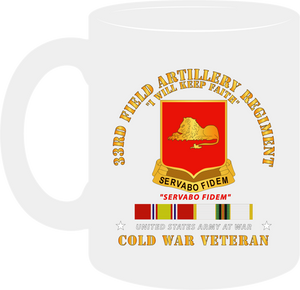 Army - 33rd Field Artillery Regiment with Cold War Service Ribbons - Mug