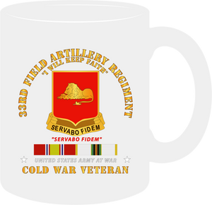 Army - 33rd Field Artillery Regiment with Cold War Service Ribbons - Mug