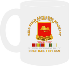 Load image into Gallery viewer, Army - 33rd Field Artillery Regiment, with Cold War, Vietnam Service Ribbon - Mug
