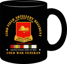 Load image into Gallery viewer, Army - 33rd Field Artillery Regiment with Cold War Service Ribbons - Mug
