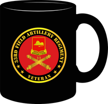 Load image into Gallery viewer, Army - 33rd Field Artillery Regiment, Veteran - Mug
