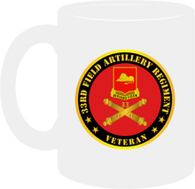 Load image into Gallery viewer, Army - 33rd Field Artillery Regiment, Veteran - Mug
