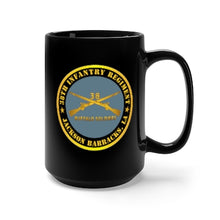 Load image into Gallery viewer, Black Mug 15oz - Army - 38th Infantry Regiment - Buffalo Soldiers - Jackson Barracks, LA w Inf Branch
