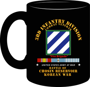 Army - 3rd Infantry Division - Battle Chosin Reservoir with KOREA War Service Ribbons- Mug