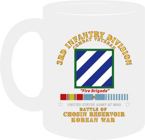 Army - 3rd Infantry Division - Battle Chosin Reservoir with KOREA War Service Ribbons- Mug