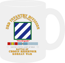 Load image into Gallery viewer, Army - 3rd Infantry Division - Battle Chosin Reservoir with KOREA War Service Ribbons- Mug

