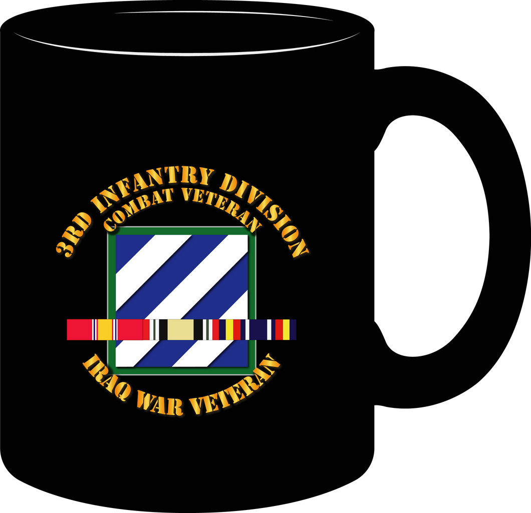 Army - 3rd ID - Iraq Vet  w SVC Ribbons -  Mug