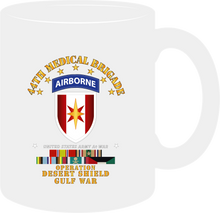 Load image into Gallery viewer, Army - 44th Medical Brigade - Desert Shield w Drop Shadow Svc - Mug
