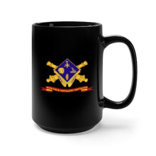 Load image into Gallery viewer, Black Mug 15oz -Army - 45th Field Artillery Battalion w Br - Ribbon
