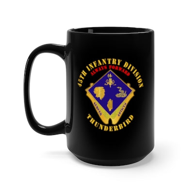 Black Mug 15oz - Army - 45th Infantry Division - DUI - wo DS