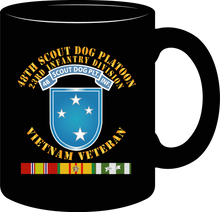 Load image into Gallery viewer, Army - 48th Infantry Scout Dog Platoon Tab, 23rd Infantry Division, Shoulder Sleeve Insignia, with Vietnam Service Ribbon - Mug
