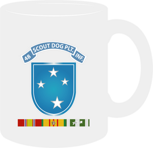 Army - 48th Inf Scout Dog Platoon with Tab,  23rd Infantry Division, Shoulder Sleeve Insignia (SSI) - mug