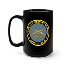 Load image into Gallery viewer, Black Mug 15oz - Army - 4th Bn 3rd Infantry Regiment - Washington DC - The Old Guard w Inf Branch
