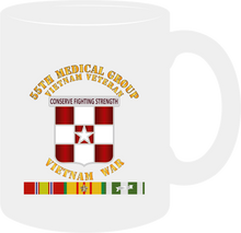 Load image into Gallery viewer, Army - 55th Medical Group - Vietnam Veteran w SVC Ribbons - Mug

