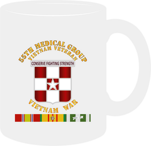 Army - 55th Medical Group - Vietnam Veteran w SVC Ribbons - Mug