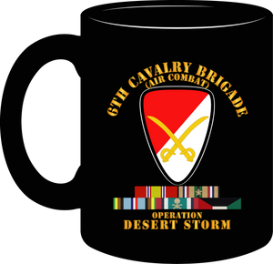 Army - 6th Cavalry Brigade - Desert Storm with Service Ribbons - Armed Forces Expeditionary Medal - Mug