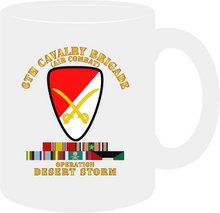 Load image into Gallery viewer, Army - 6th Cavalry Brigade with Desert Storm Service Ribbons Including the Armed Forces Expeditionary Medal Ribbon - Mug
