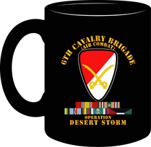 Load image into Gallery viewer, Army - 6th Cavalry Brigade - Desert Storm with Service Ribbons - AFEM with Arrow - Mug
