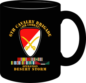 Army - 6th Cavalry Brigade - Desert Storm with Service Ribbons - AFEM with Arrow - Mug