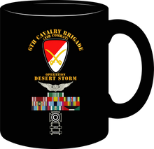 Load image into Gallery viewer, Army - 6th Cavalry Brigade - Desert Storm with Service Ribbons - Armed Forces Expeditionary Medal with Arrow - Special- Mug
