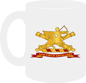 Army - 6th Field Artillery with Branch - Ribbon - Mug
