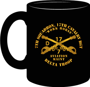 Army - 7th Squadron 17th Cavalry Regiment - Delta Troop - Workhorse -  Mug