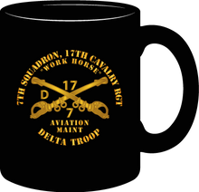 Load image into Gallery viewer, Army - 7th Squadron 17th Cavalry Regiment - Delta Troop - Workhorse -  Mug
