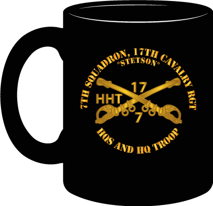 Army - 7th Squadron 17th Cavalry Regiment - Headquarters and Headquarters Troop - Stetson -  Mug