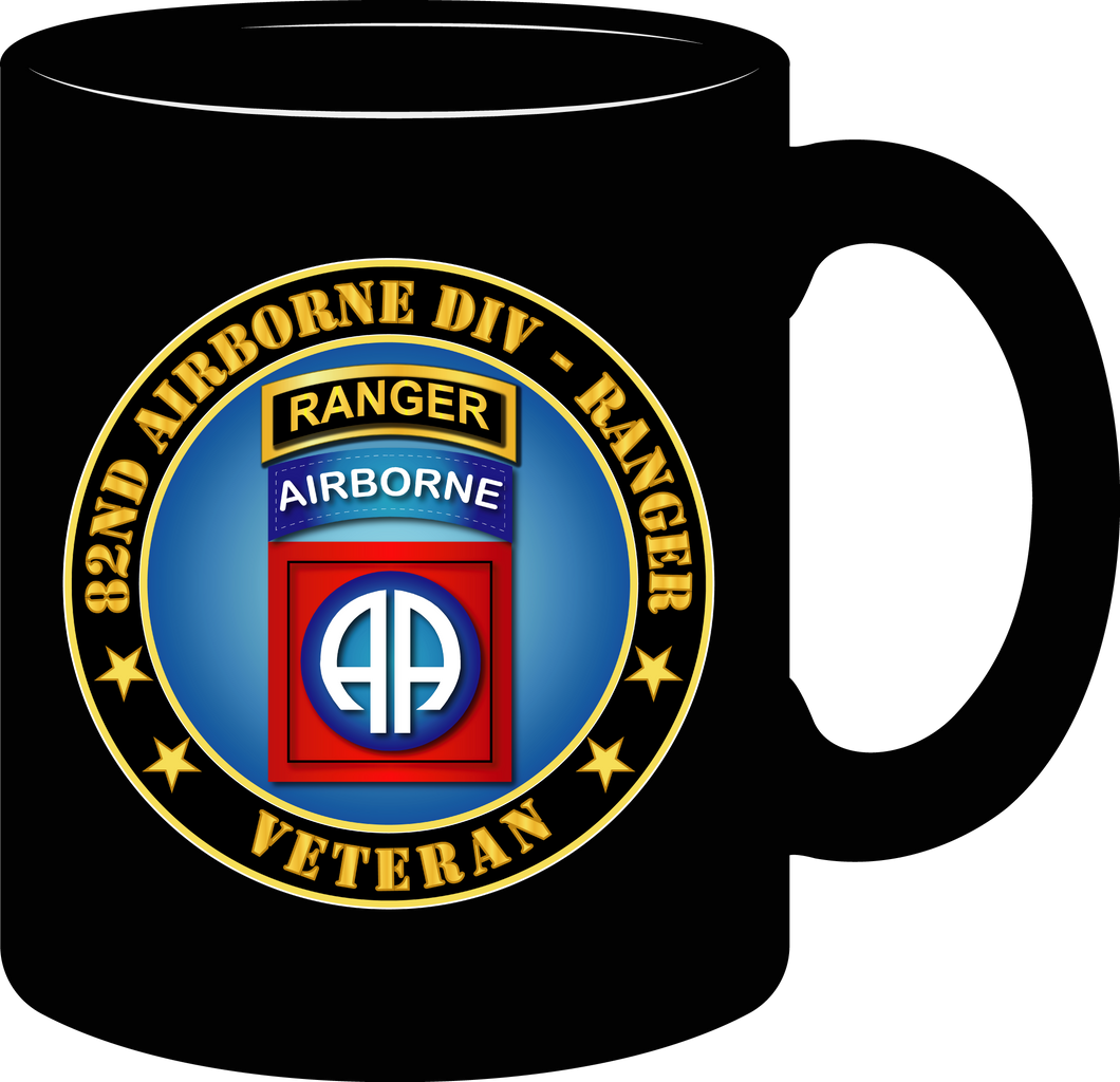 Army - 82nd Airborne Div - Ranger Veteran - Coffee Mug