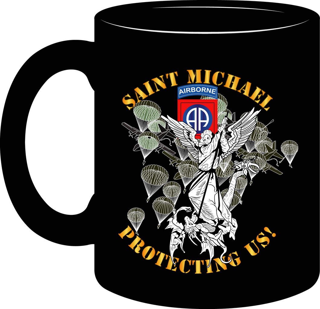 Army - 82nd Airborne Division - Saint Michael - Protecting Us - Mass - Mug
