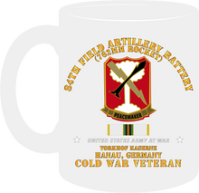 Load image into Gallery viewer, Army - 84th Field Artillery Rocket Battery - Hanau Germany with COLD Service Ribbons - Mug
