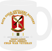 Load image into Gallery viewer, Army - 84th Field Artillery Rocket Battery - Hanau Germany with COLD Service Ribbons - Mug
