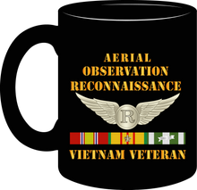 Load image into Gallery viewer, Army - Aerial Observation Reconnaissance Specialist - Vietnam Veteran with Vietnam Service Ribbons - Mug
