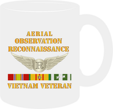 Load image into Gallery viewer, Army - Aerial Observation Reconnaissance Specialist - Vietnam Veteran with Vietnam Service Ribbons - Mug
