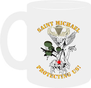Army - Airborne Wings - Saint Michael - Protecting US from Death Mug