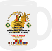 Load image into Gallery viewer, Army - Battle Kamdesh COP Keating - 61st Cavalry with AFGHANISTAN Service Ribbons - Mug
