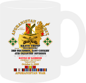 Army - Battle Kamdesh COP Keating - 61st Cavalry with AFGHANISTAN Service Ribbons - Forget - Mug