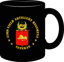 Load image into Gallery viewer, Army - Coat Of Arms - 33rd Field Artillery Regiment Regiment Veteran - Mug
