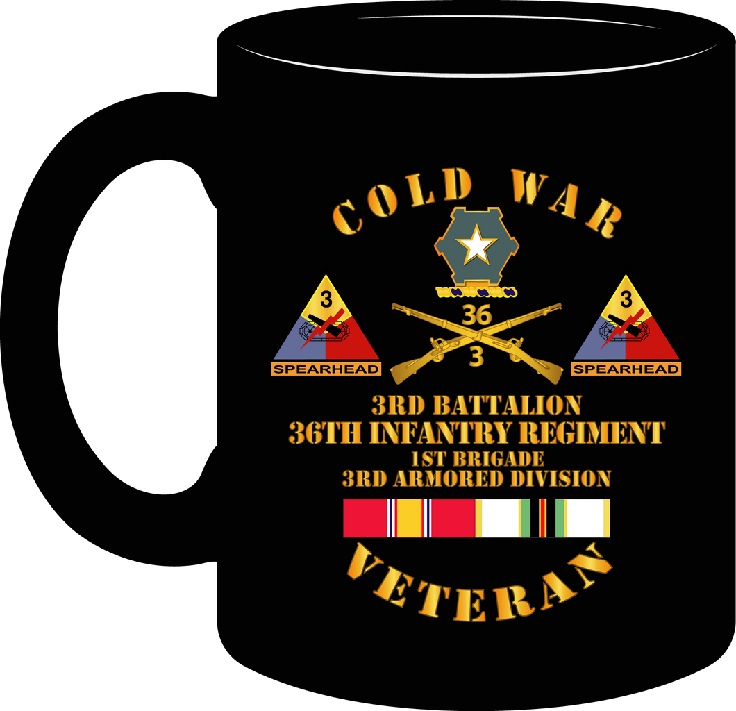 Army - Cold War Veteran with 3rd Battalion - 36th Infantry - 3rd Armored Division with Cold War Service Medal