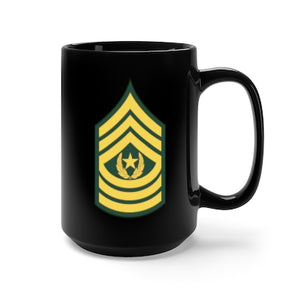 Black Mug 15oz - Army - Command Sergeant Major - CSM wo Txt - Flat X 300