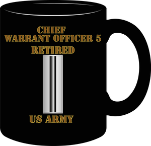 Army - Emblem - Warrant Officer - CW5 - Bar - US Army - Retired  - Mug