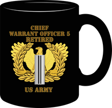 Load image into Gallery viewer, Army - Emblem - Warrant Officer 5 - Chief Warrant 5 with Eagle - Retired - Mug
